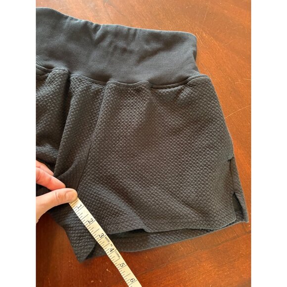 Born Primitive Cloud Shorts Black Waffle Knit High-Rise Athleisure Size Medium - Picture 6 of 8